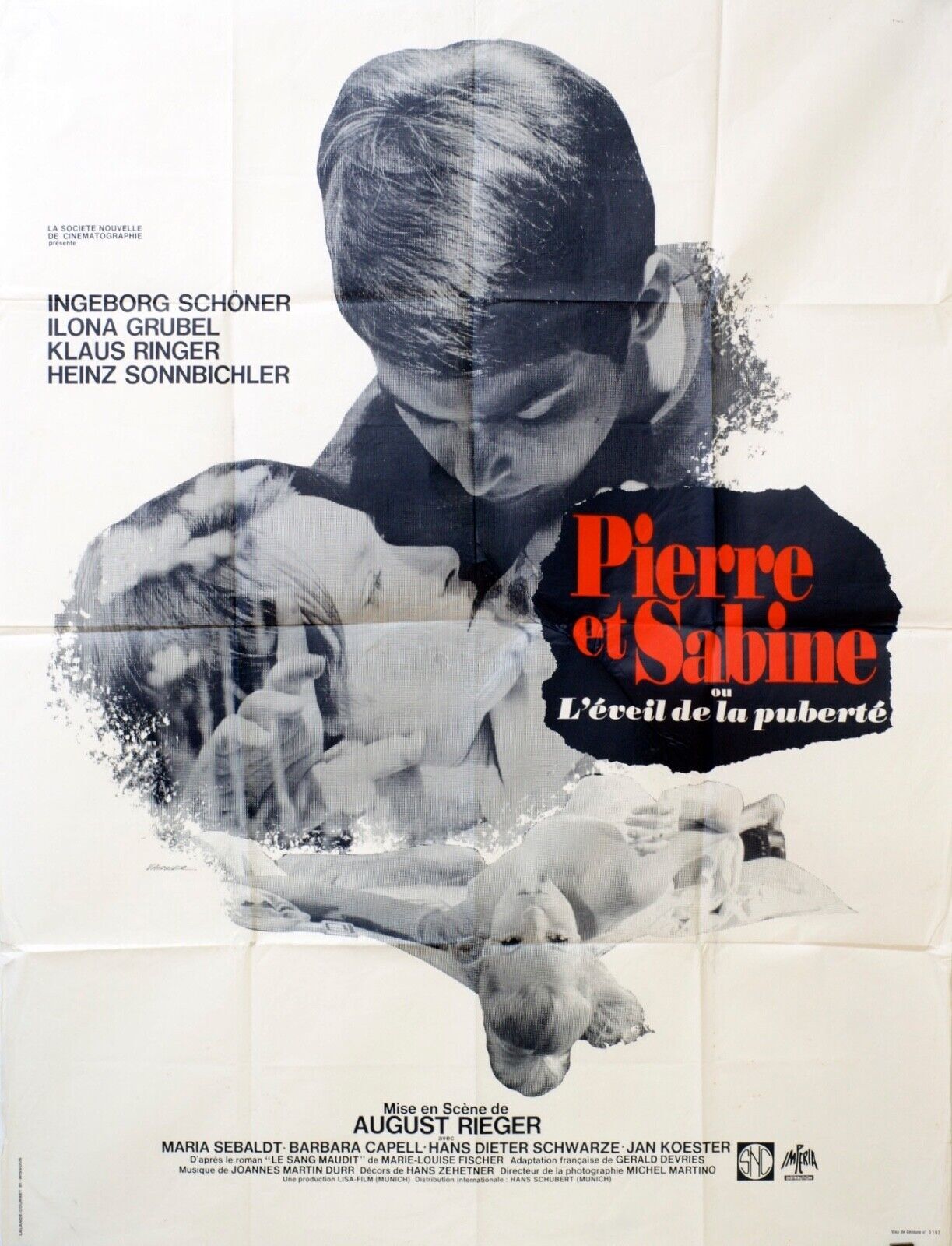 PIERRE ET SABINE MOVIE POSTER ORIGINAL 120x160 INGERBORD SHONER