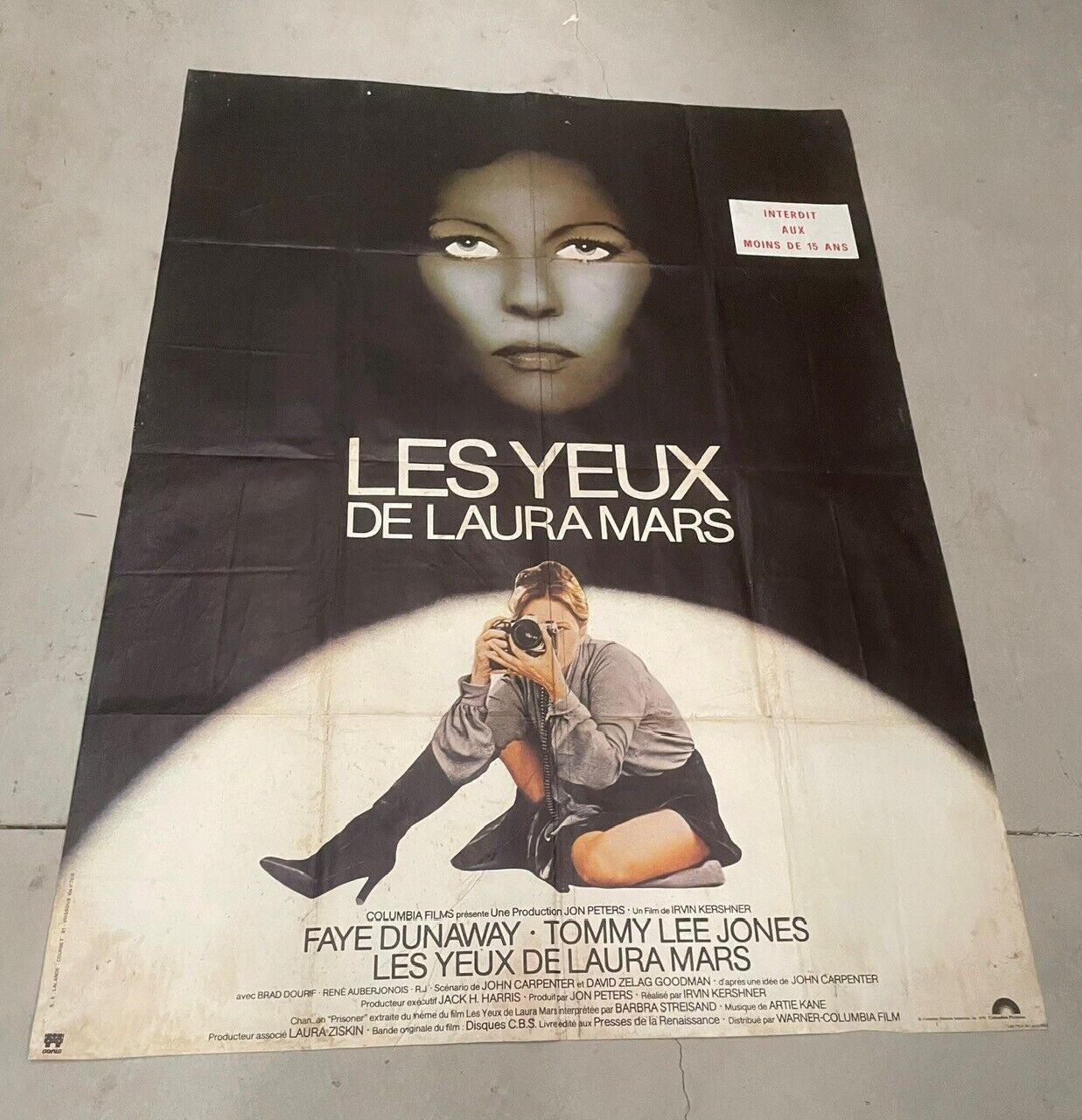 LES YEUX DE LAURA MARS, MOVIE POSTER ORIGINAL SUR KRAFT 120X160