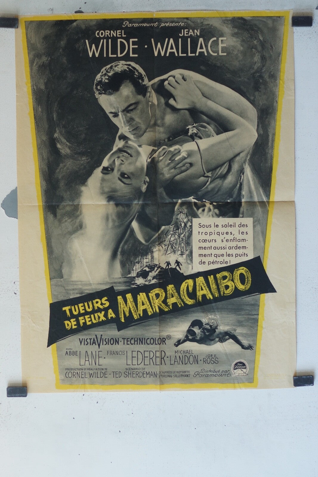 TUEURS DE FEUX A MARACAIBO MOVIE POSTER ORIGINAL (60X80) Jean Wallace , Abbe