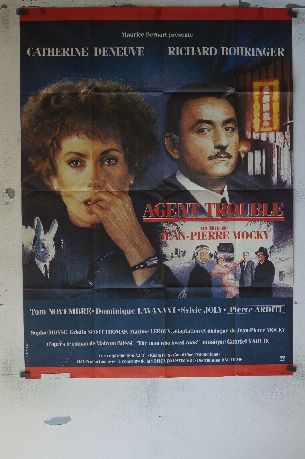 AGENT TROUBLE MOVIE POSTER ORIGINAL 120x160 CATHERINE DENEUVE