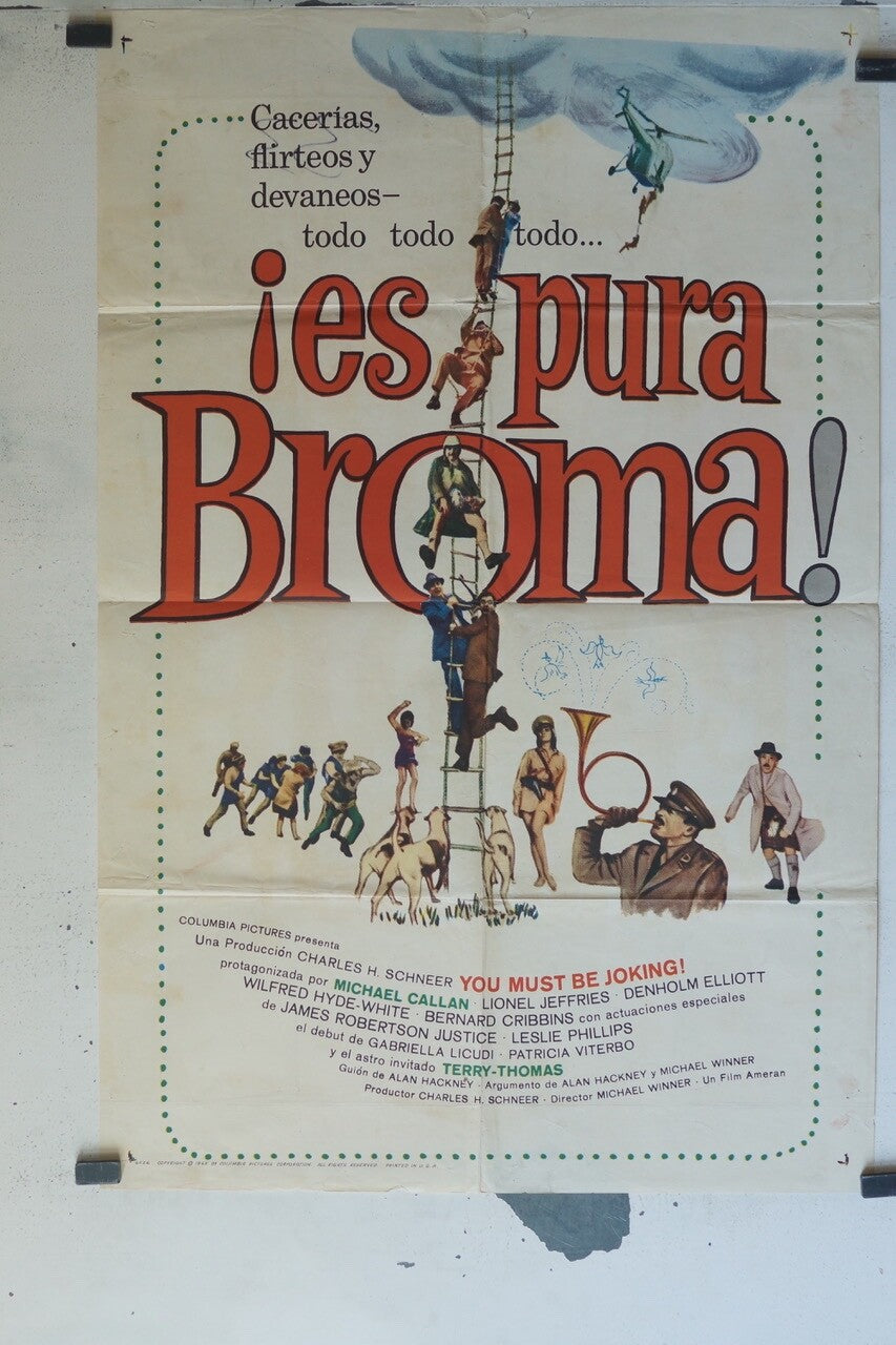 ES PURA BROMA ORIGINAL MOVIE POSTER WILFRED HYDE-WHITE/ BERNARD CRIBBINS