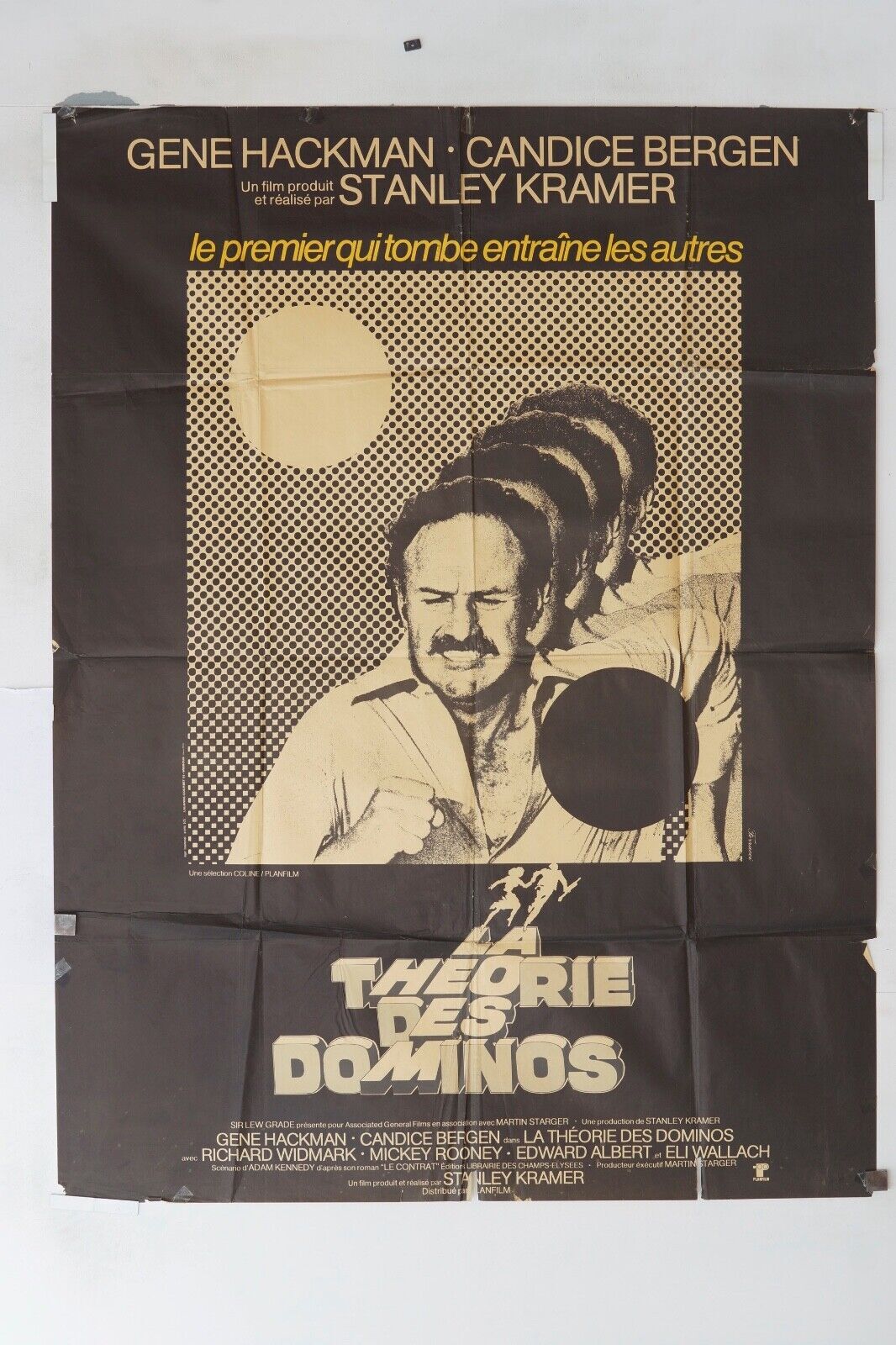 LA THÉORIE DES DOMINOS MOVIE POSTER ORIGINAL 120x160 GENE HACKMAN