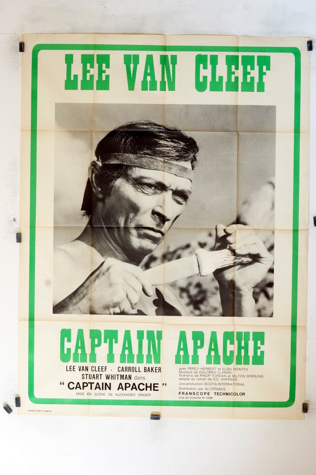 CAPTAIN APACHE LEE VAN CLEEF MOVIE POSTER ORIGINAL 120X160