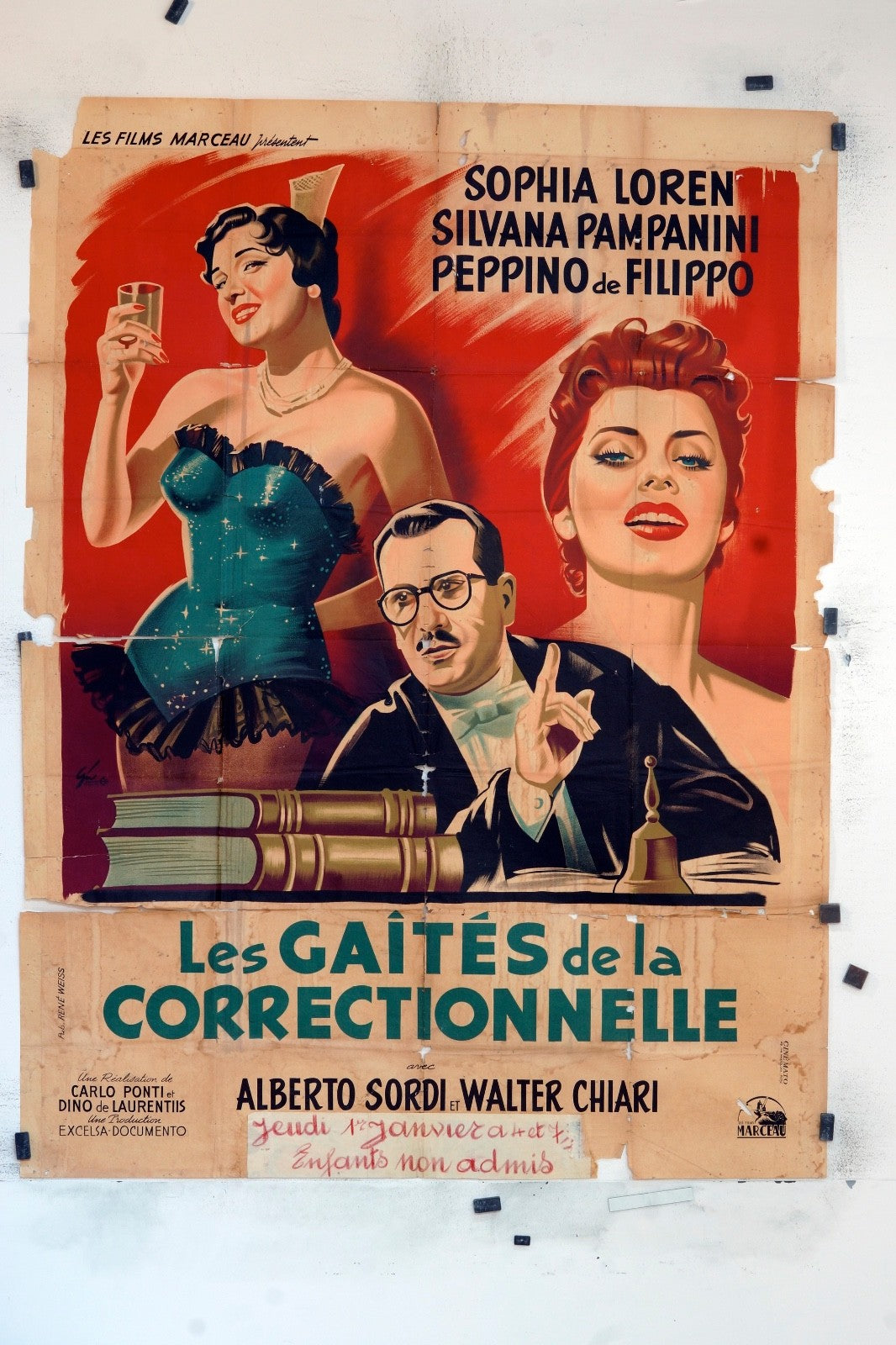 LES GAITÉS DE LA CORRECTIONNELLES SOPHIA LOREN MOVIE POSTER ORIGINAL 120x160