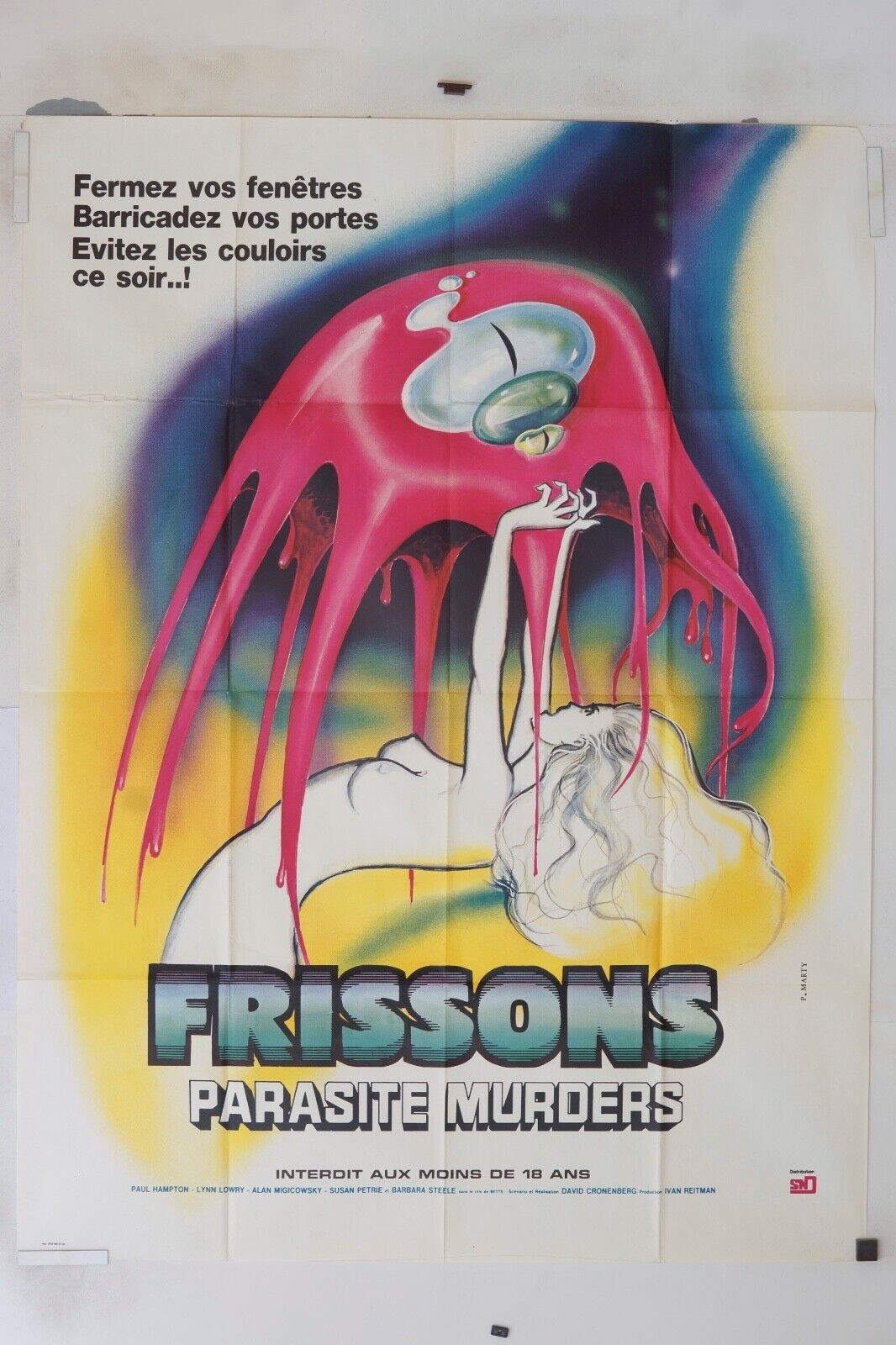 FRISSONS PARASITE MURDERS ORIGINAL MOVIE POSTER 120x160 PAUL HAMPTON