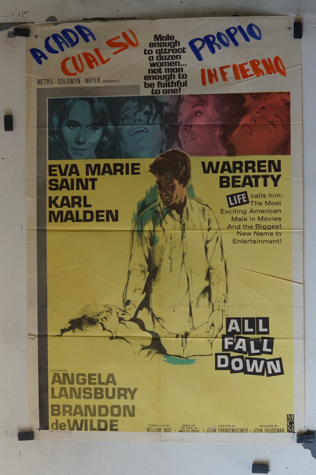 ALL FALL DOWN MOVIE POSTER ORIGINAL (69x103), Eva Marie Saint