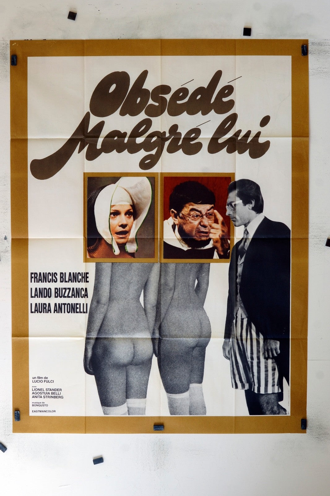 OBSÉDÉ MALGRÉ LUI FRANCIS BLANCHE MOVIE POSTER ORIGINAL 120x160