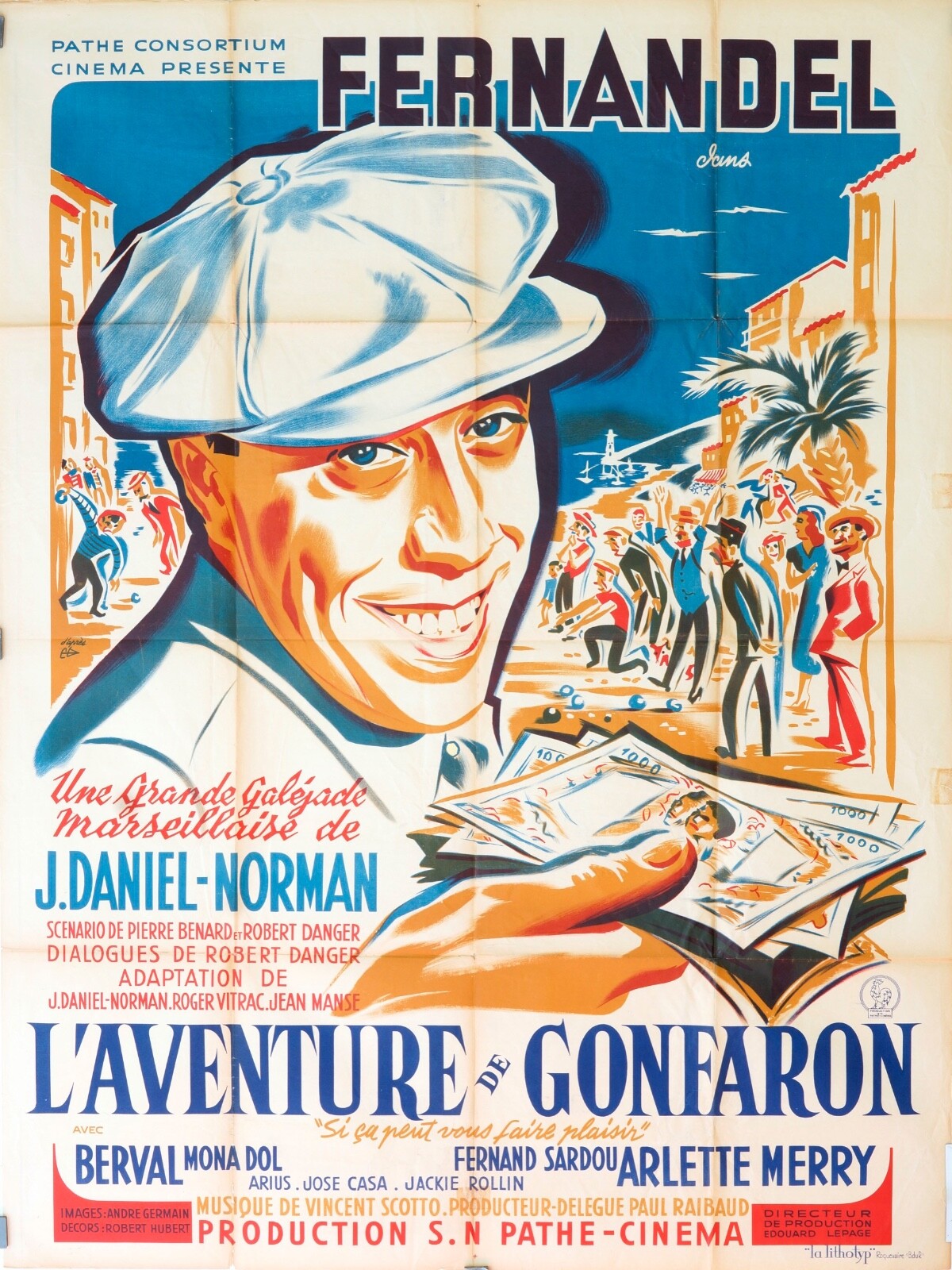 L’AVENTURE DE GONFARON ORIGINAL MOVIE POSTER 120x160 FERNANDEL