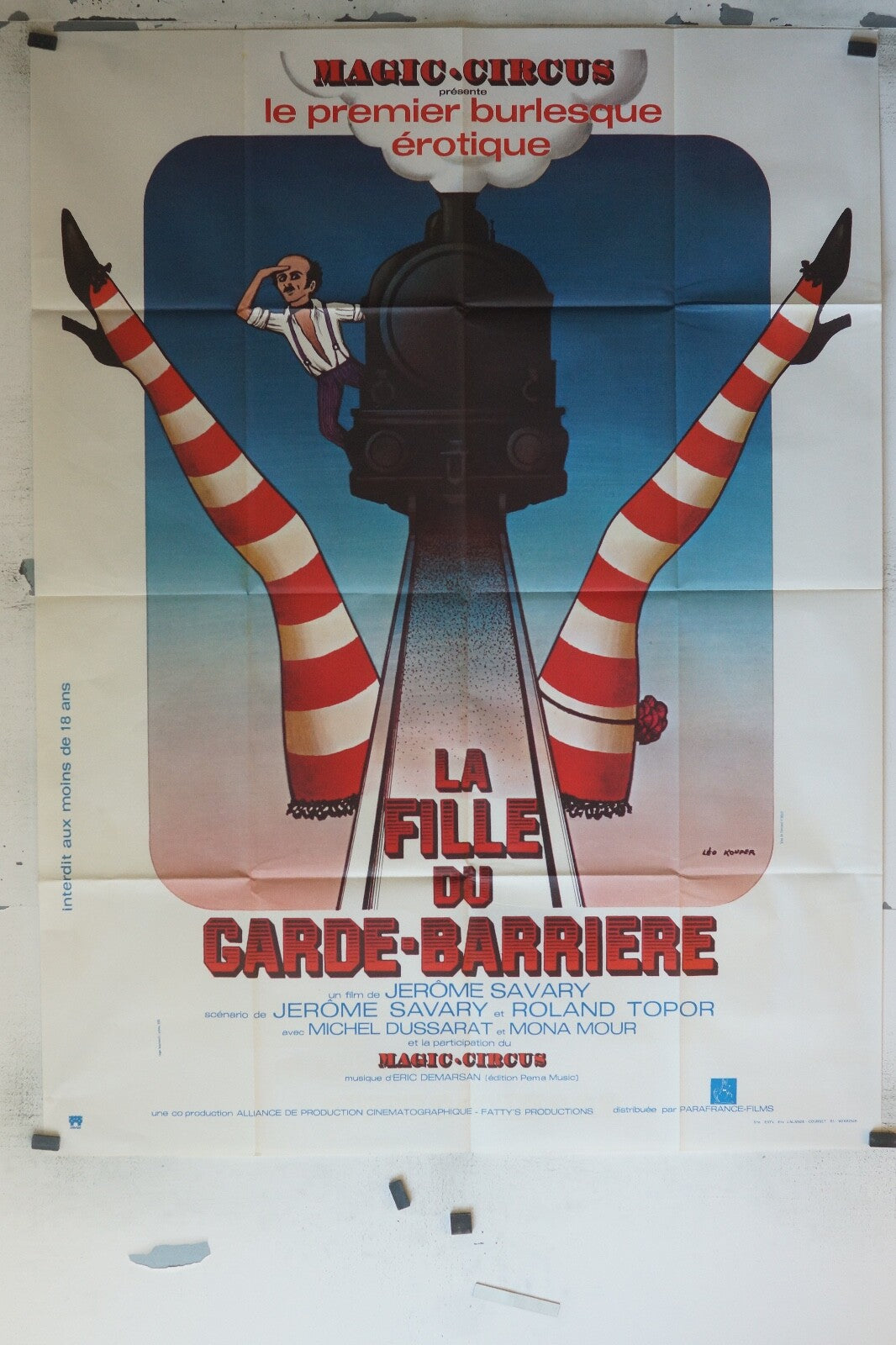 LA FILLE DU GARDE BARRIÈRE MOVIE POSTER ORIGINAL 120x160 JÉRÔME SAVARY