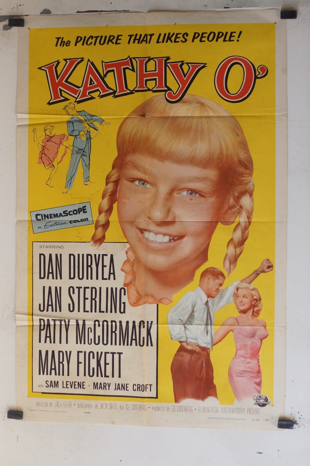 KATHY O’ (1958) ORIGINAL MOVIE POSTER DAN DURYEA, JAN STERLING