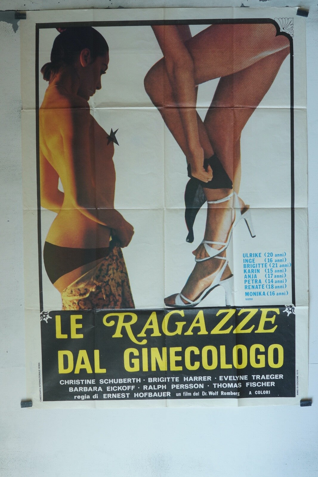 LE RAGAZZE DAL GINECOLOGO, MOVIE POSTER EROTIC, (120X160)