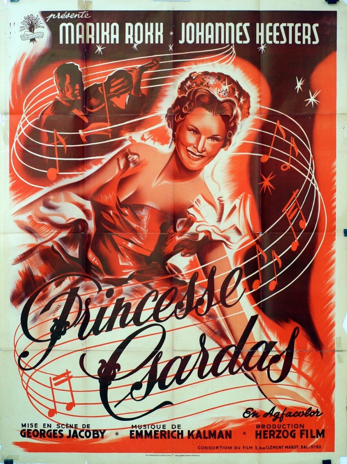 PRINCESSE CSARDAS ORIGINAL MOVIE POSTER 120x160 MARIKA ROHN