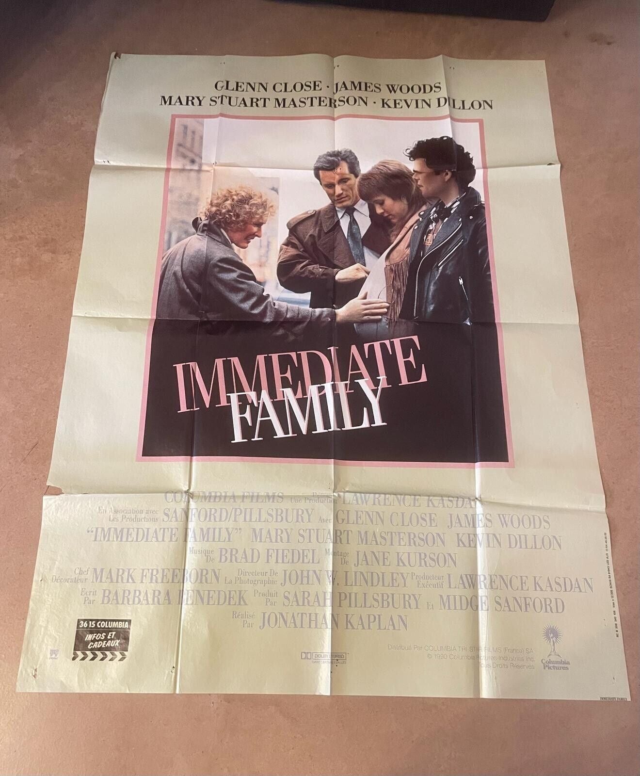 IMMEDIATE FAMILY ORIGINAL MOVIE POSTER 120x160 GLENN CLOSE