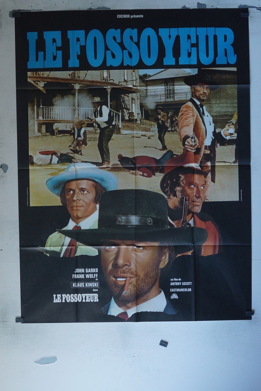 LE FOSSOYEUR MOVIE POSTER ORIGINAL 120x160 JOHN GARKO, FRANK WOLF
