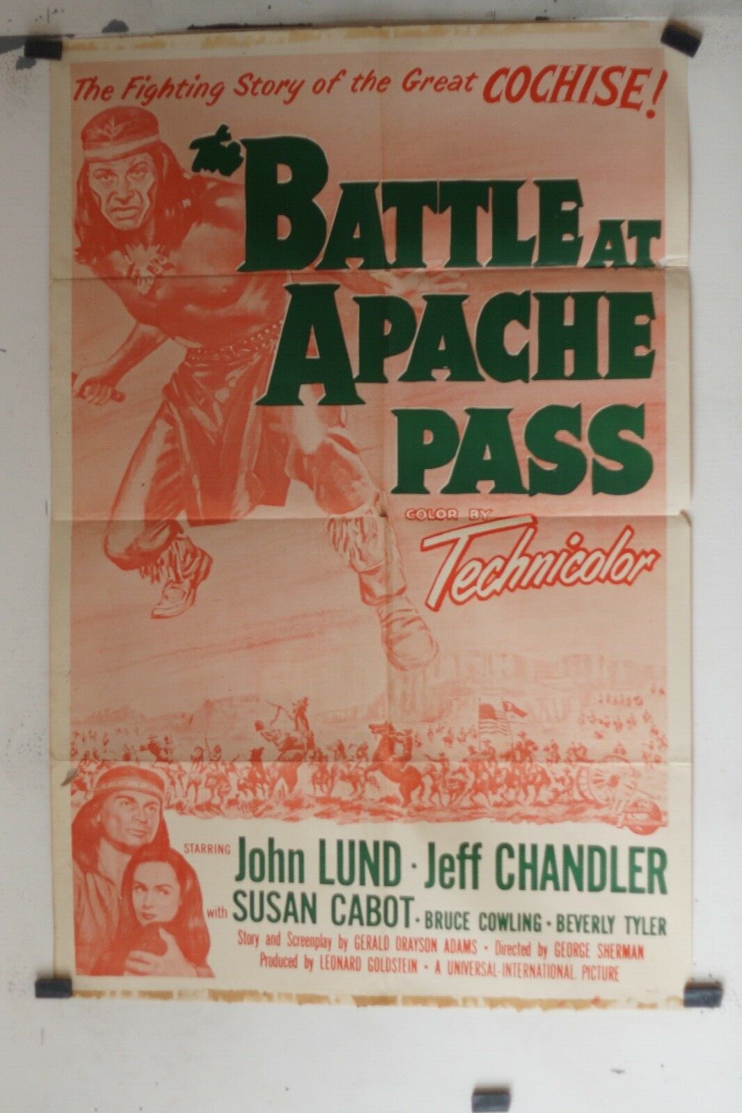 THE BATTLE AT APACHE PASS MOVIE POSTER ORIGINAL 69x103, George Sherman