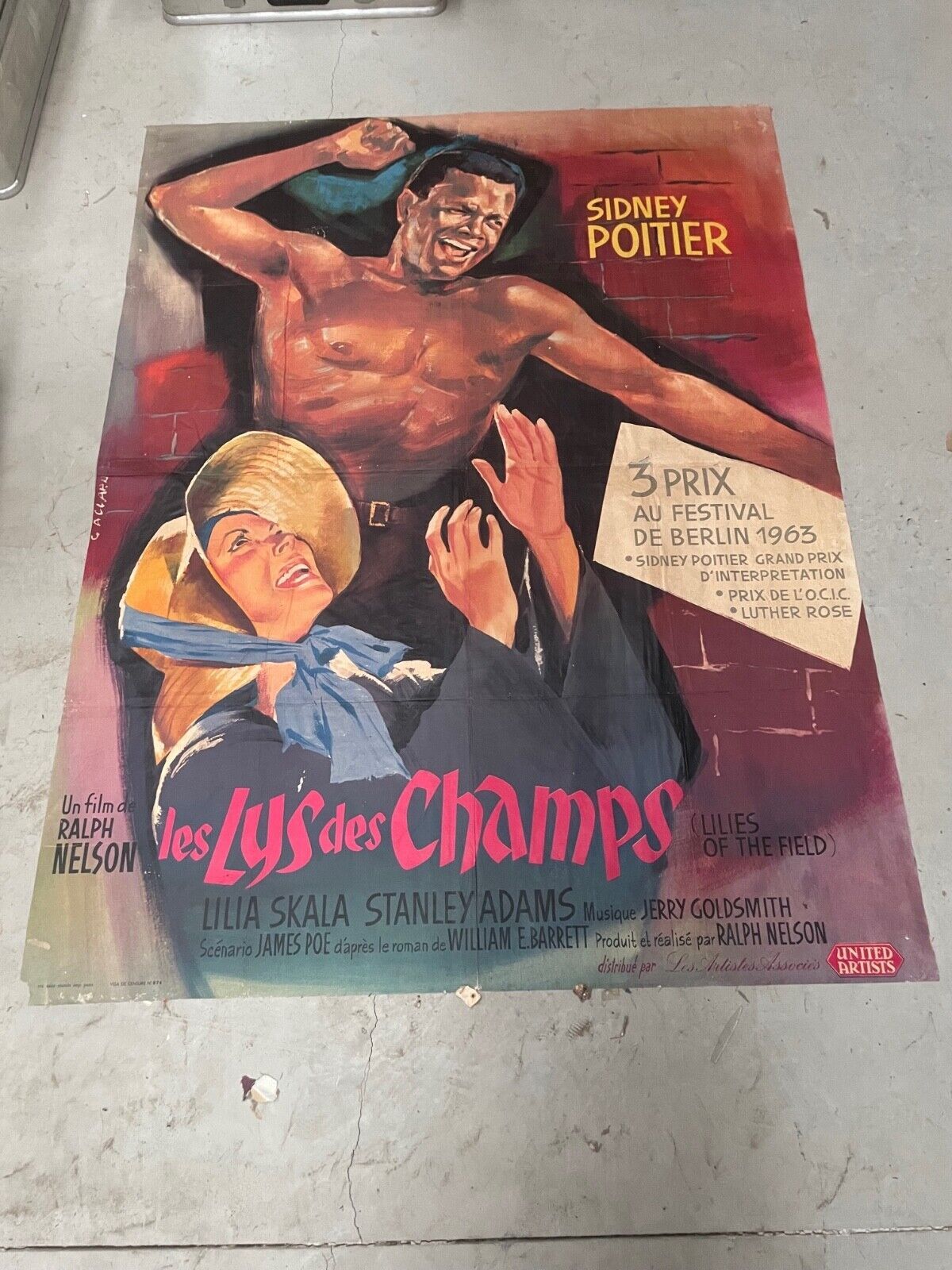 LES LYS DES CHAMPS ORIGINAL 120x160 SIDNEY POITIER