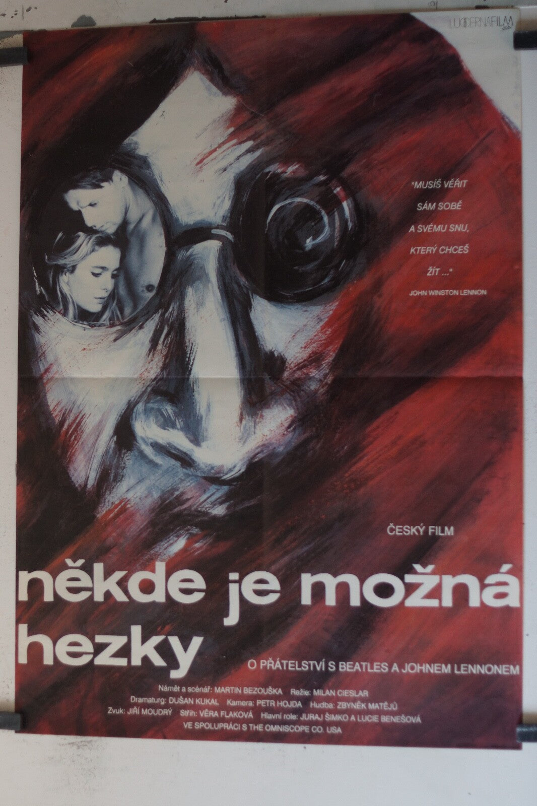 NĚKDE JE MOŽNÁ HEZKY70x100 ORIGINAL MOVIE POSTER THE BEATLES, J OHN LENNON