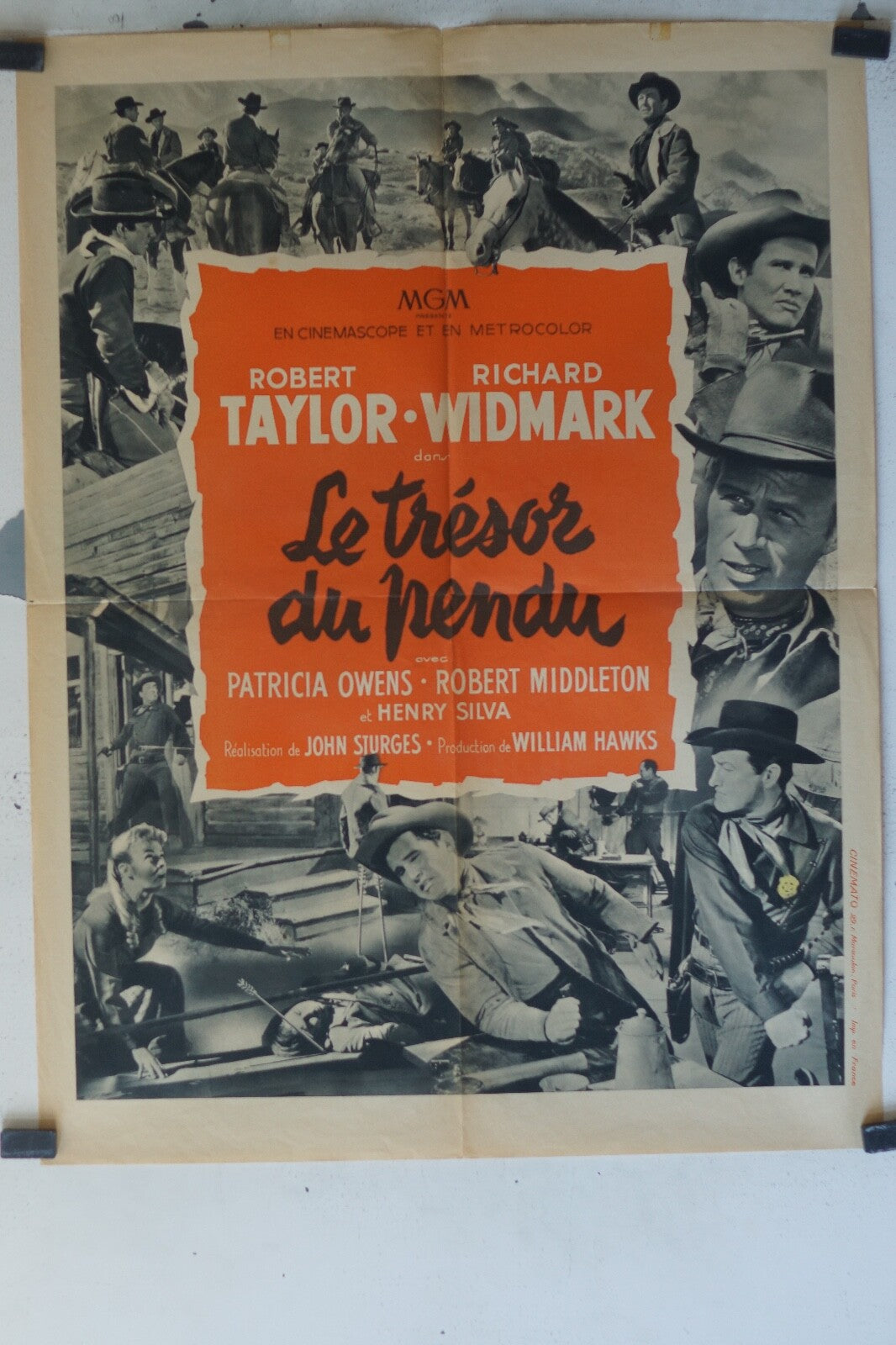 TRESOR DU PENDU .. (LE) MOVIE POSTER ORIGINAL (60X80) Robert Taylor , Richard