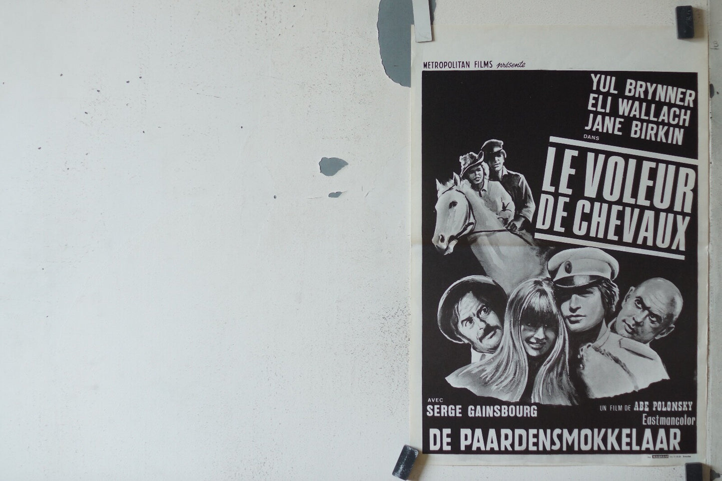 VOLEUR DE CHEVAUX (LE) BELGE MOVIE POSTER ORIGINAL 55x36 Serge Gainsbourg