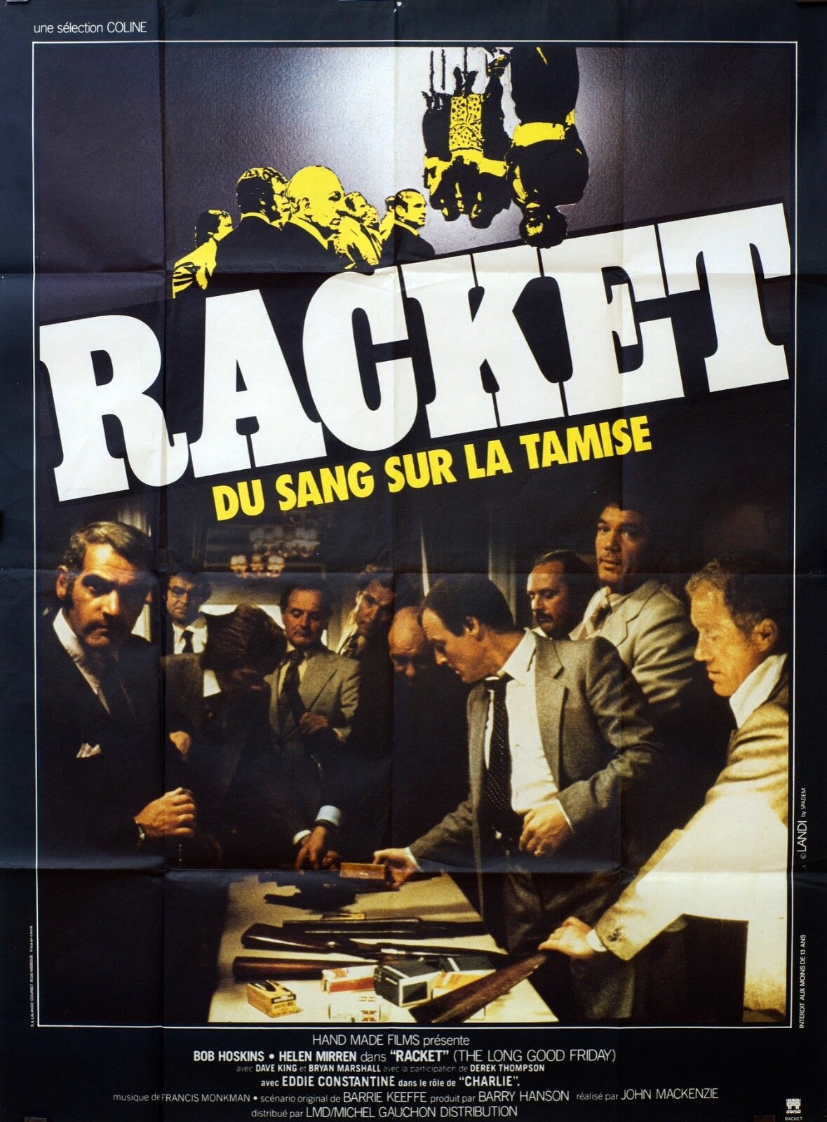 RACKET « DU SANG LA TAMISE » Movie poster ORIGINAL (120x160) BOB HOSKINS