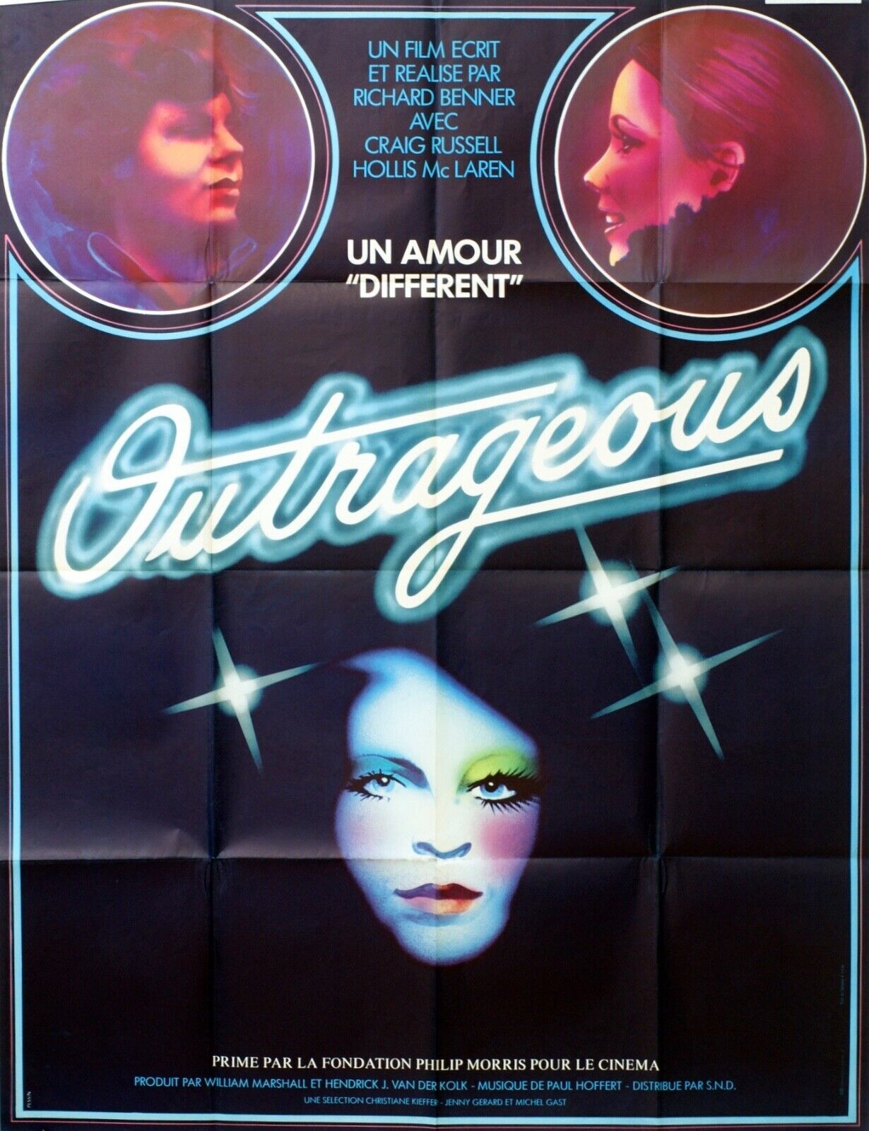 OUTRAGEOUS MOVIE POSTER ORIGINAL 120x160 GRAIG RUSSELL