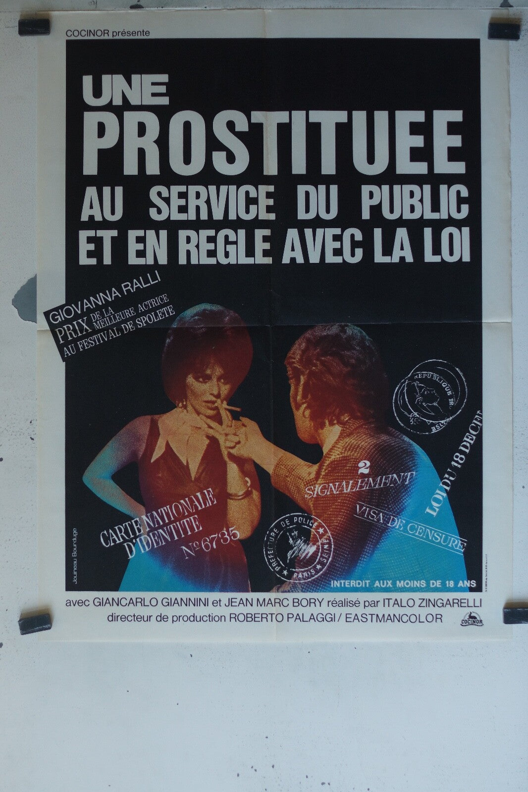UNE PROSTITUEE AU SERVICE DU PUBLIC ET EN REGLE MOVIE POSTER ORIGINAL (60X80)