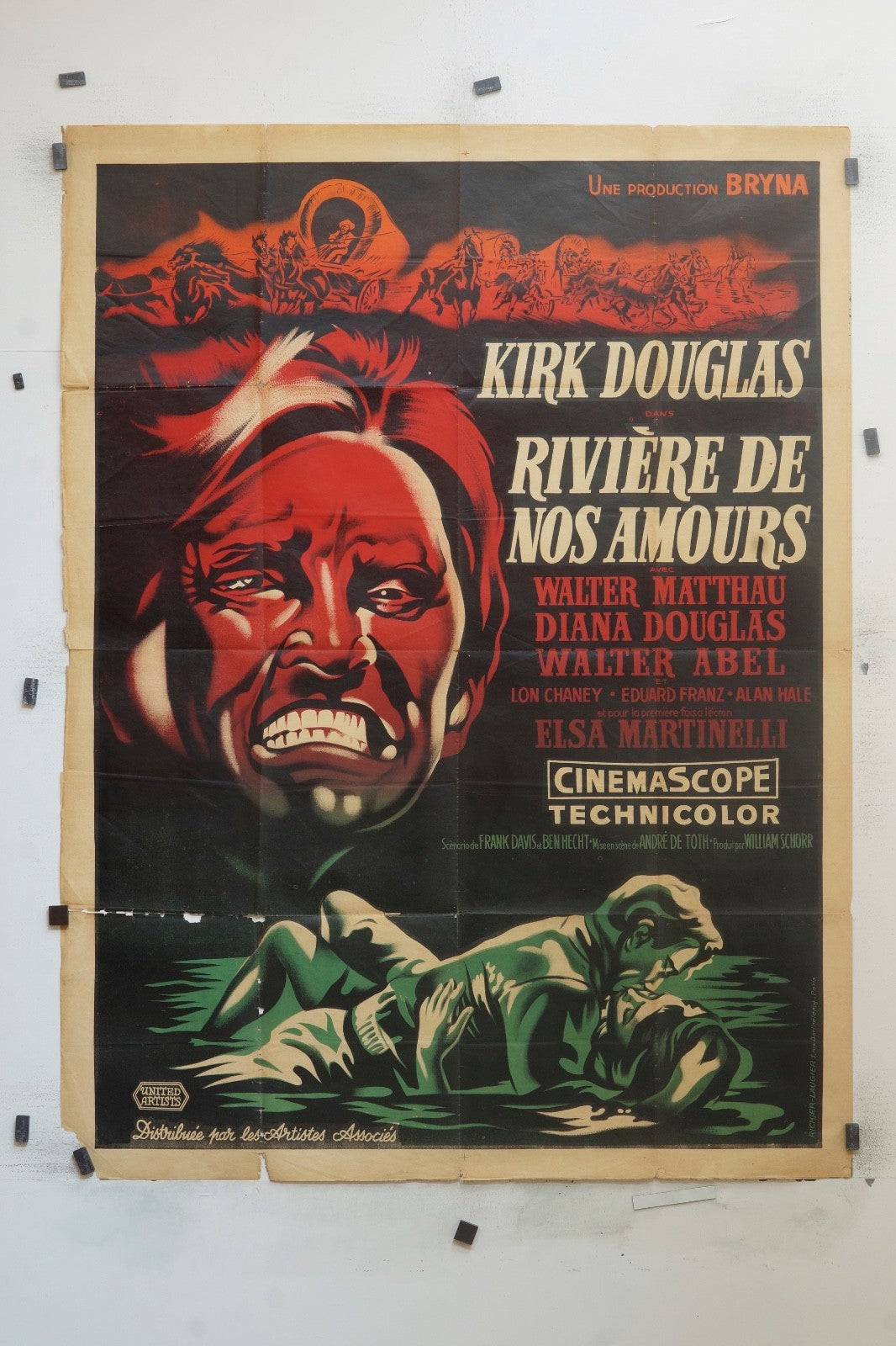 RIVIÈRE DE NOS AMOURS KIRK DOUGLAS MOVIE POSTER ORIGINAL 120x160