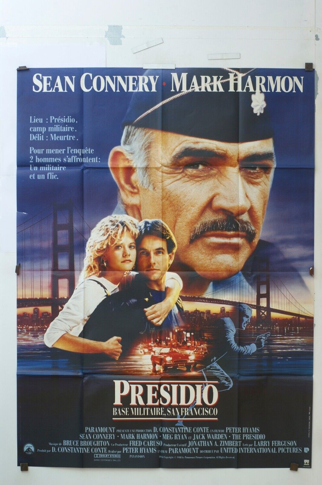 PRESIDIO MOVIE POSTER ORIGINAL 120x160 SEAN CONNERY