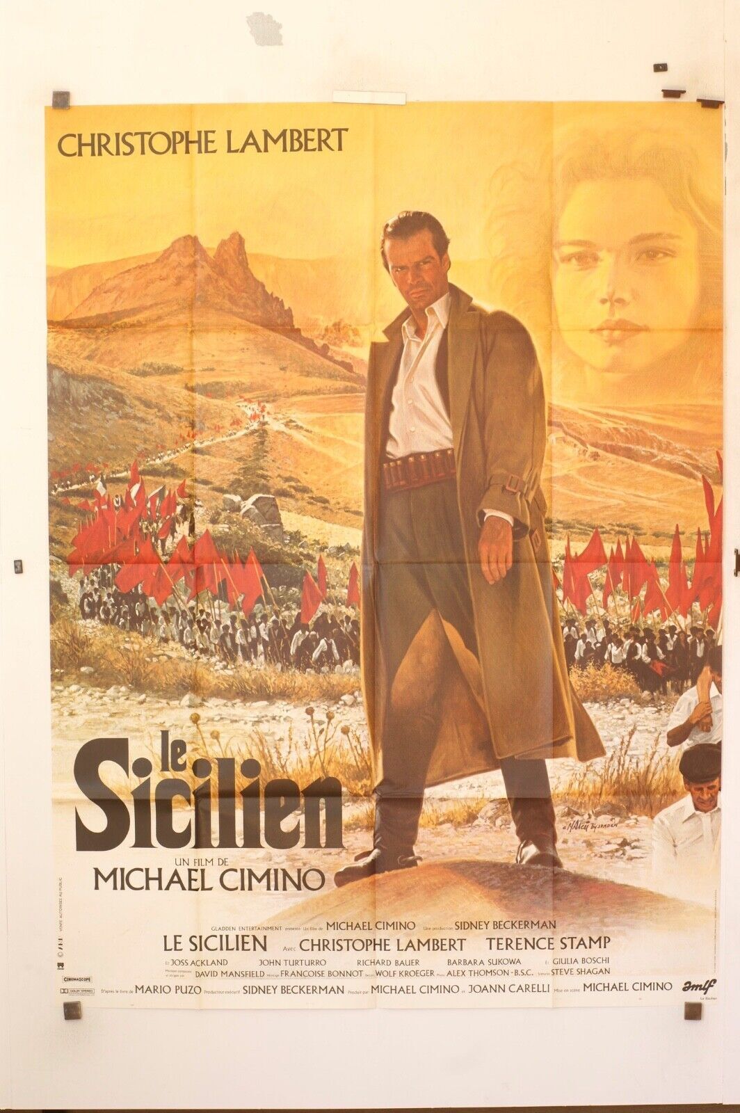 LE SICILIEN Original Movie Poster 120X160 CHRISTOPHE LAMBERT
