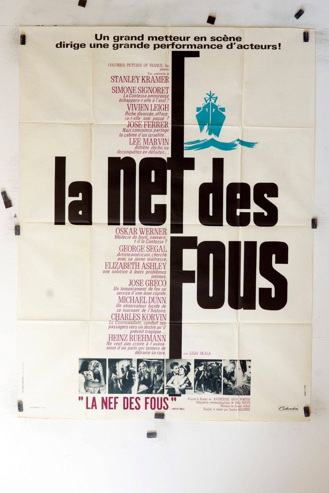 LA NEF DES FOUS STANLEY KRAMER 120x160 ORIGINAL MOVIE POSTER