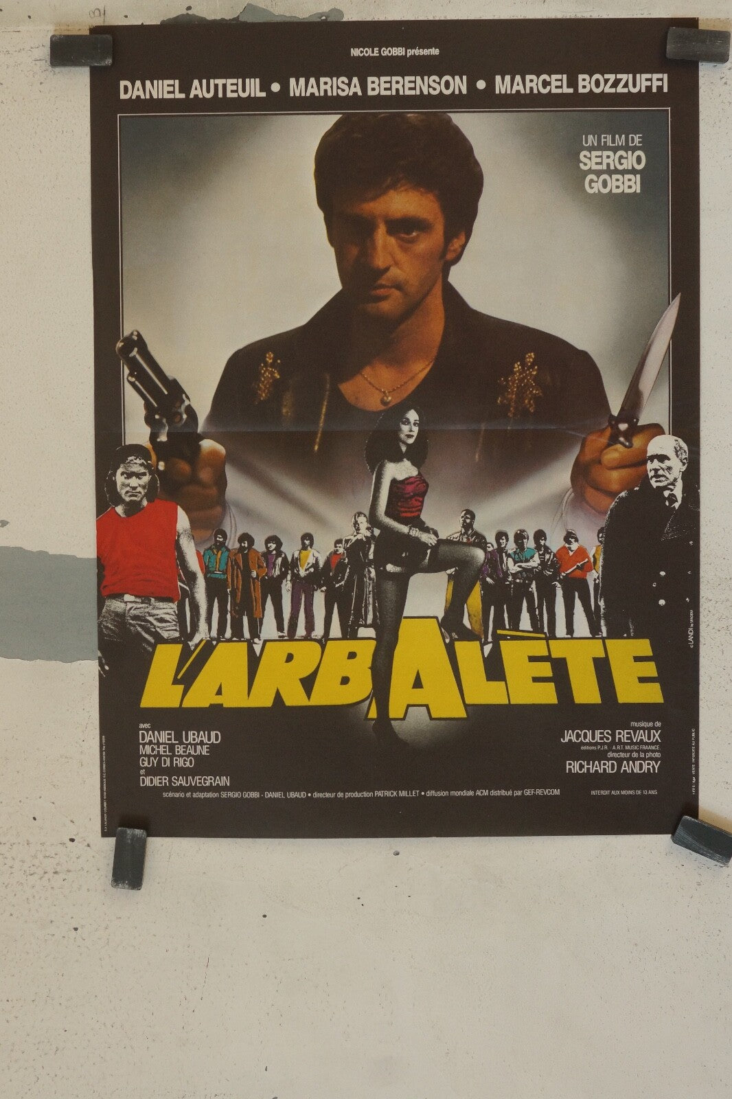 L’ARBALÈTE MOVIE POSTER ORIGINAL (60X80) DANIEL AUTEUIL – MARISA BERENSON