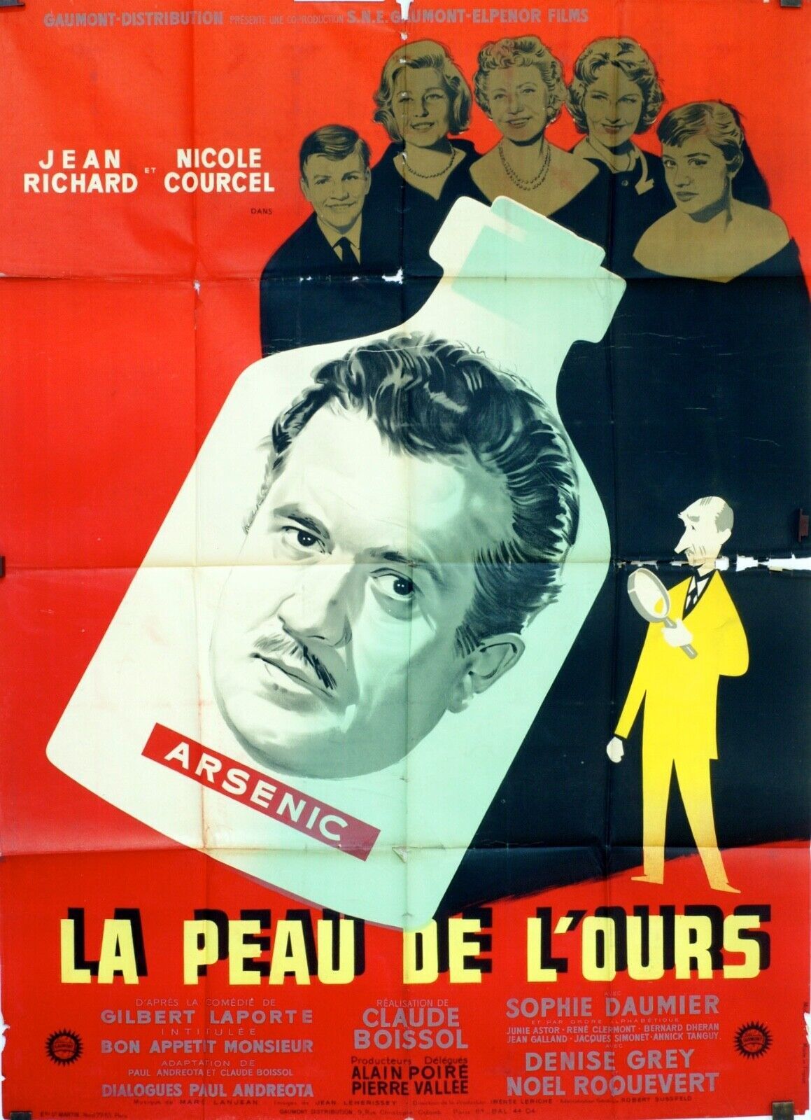 LA PEAU DE L’OURS MOVIE POSTER ORIGINAL 120x160 JEAN RICHARD