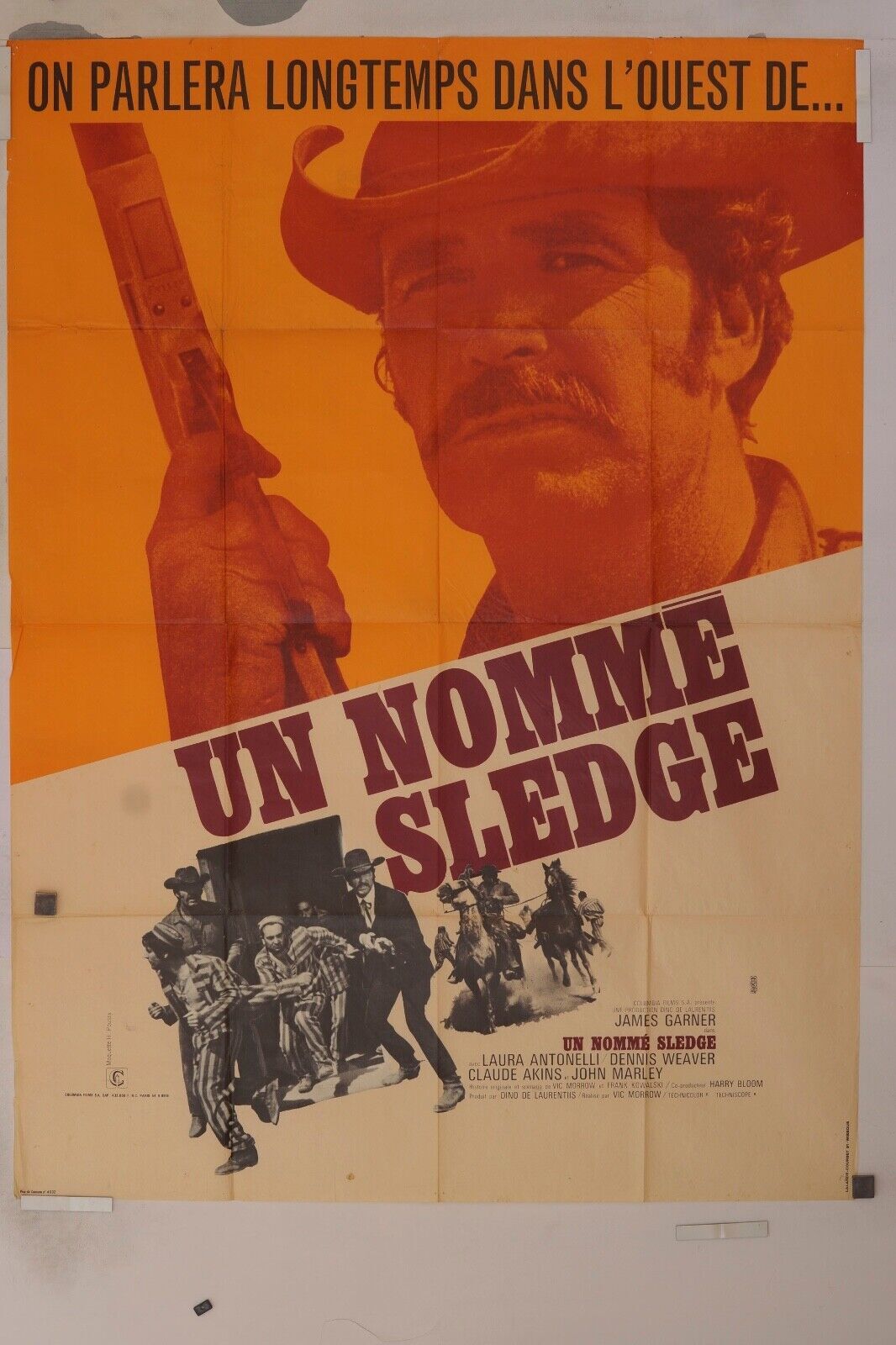 UN NOMME SLEDGE MOVIE POSTER ORIGINAL (120x160) JAMES GARNER