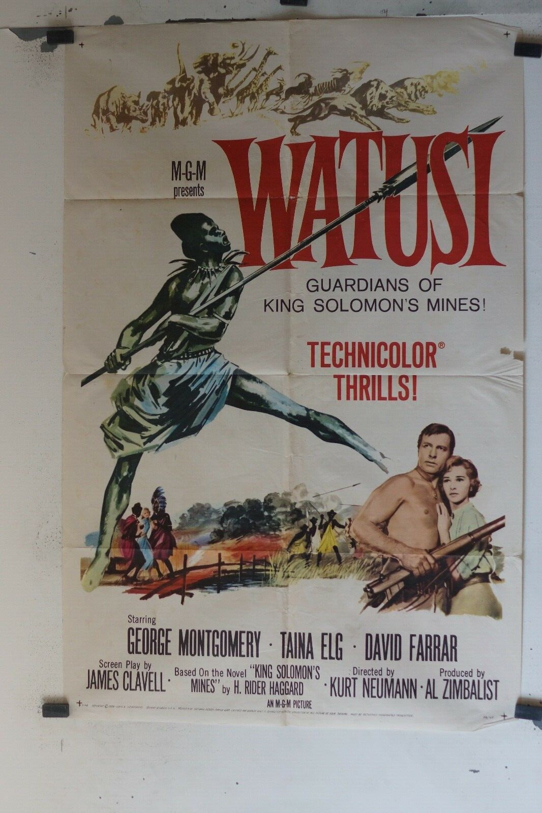 WATUSI POSTER ORIGINAL (69x103), kurt Neumann, George Montgomery