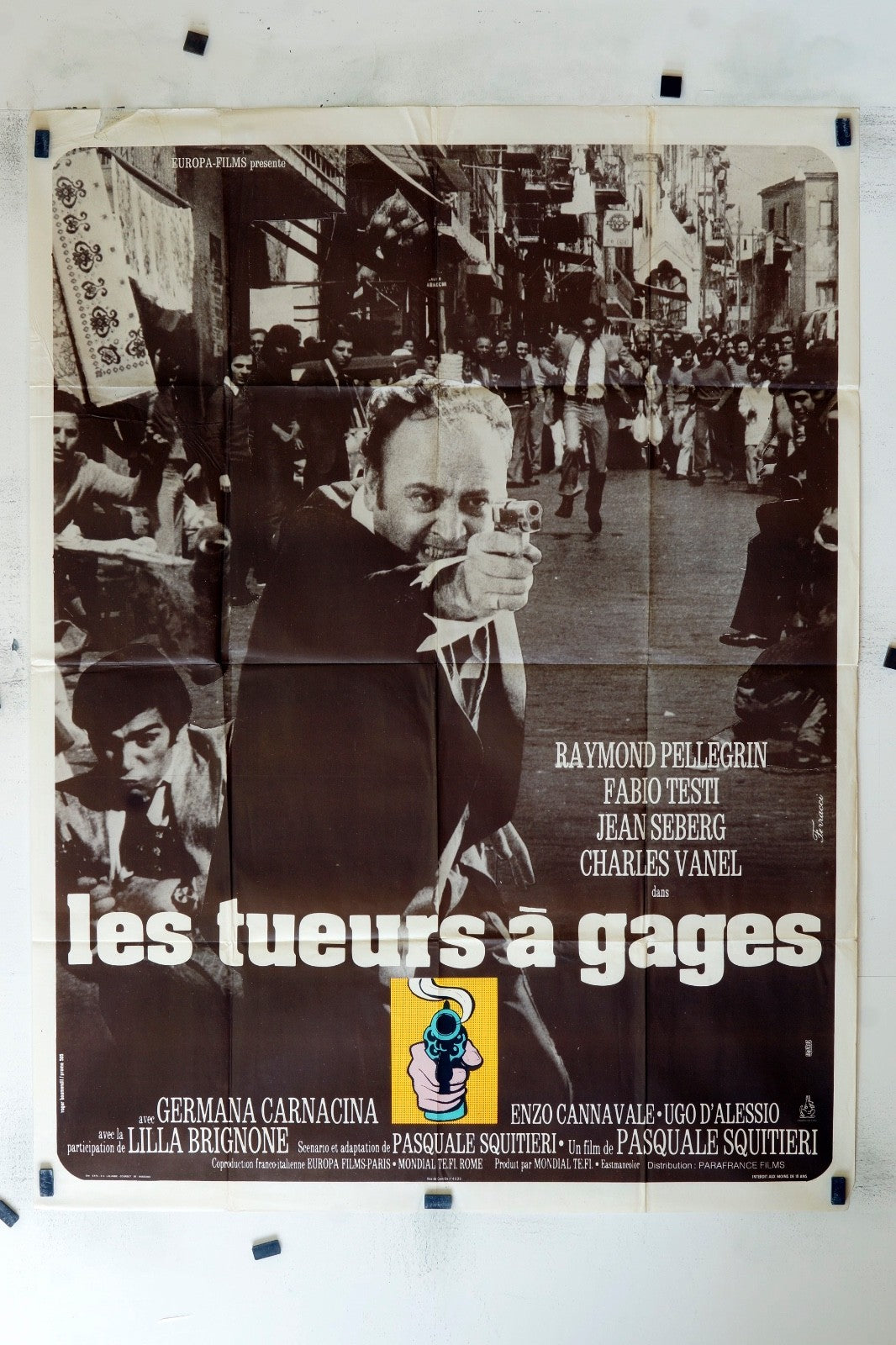 LES TUEURS A GAGES RAYMOND PELLEGRIN MOVIE POSTER ORIGINAL 120x160