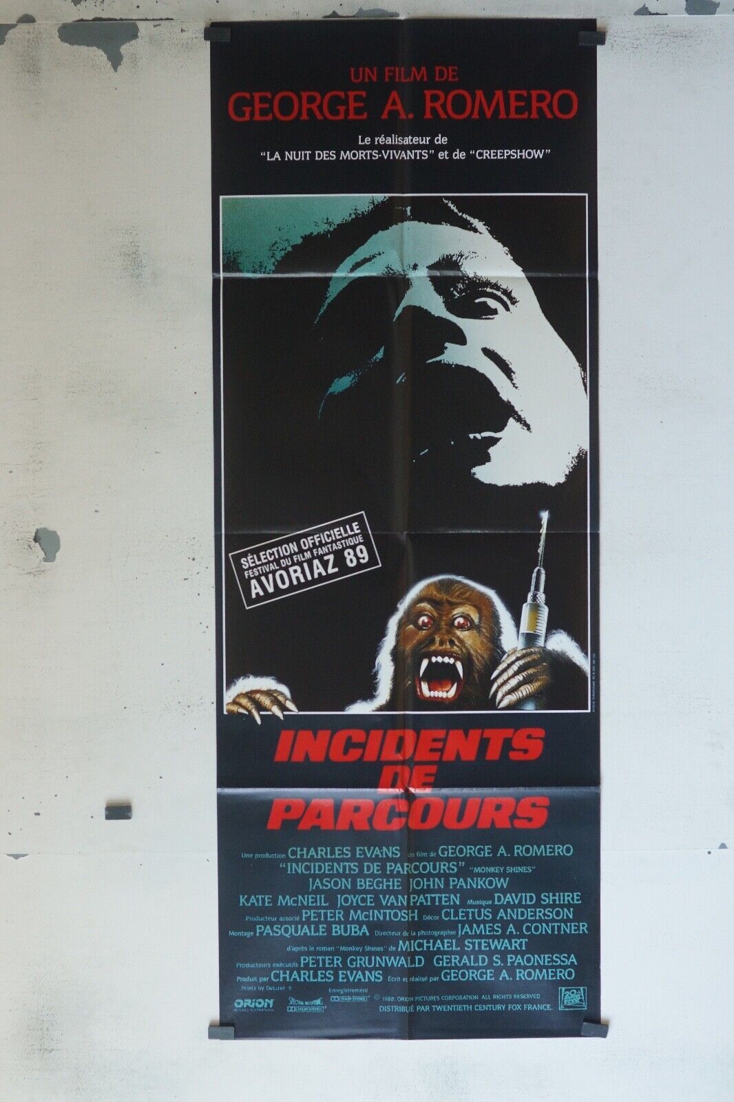 INCIDENTS DE PARCOURS MOVIE POSTER ORIGINAL 60x160 GEORGE A.ROMERO