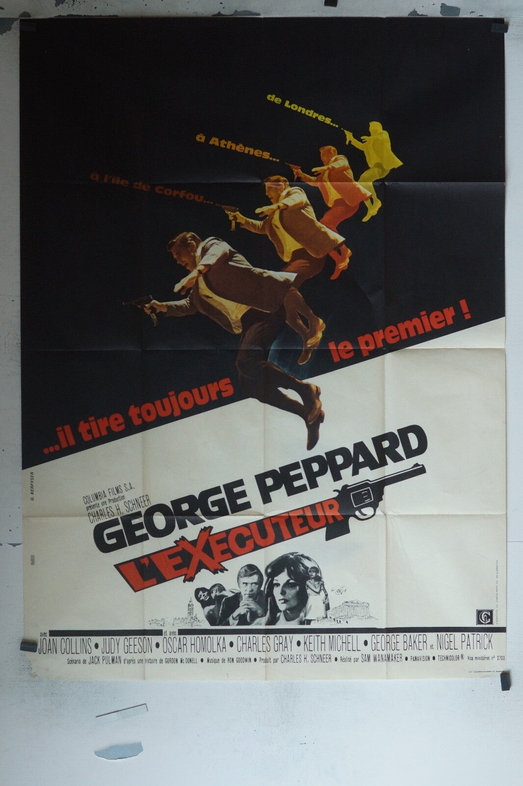 L’EXECUTEUR MOVIE POSTER ORIGINAL 120x160 GEORGE PEPPARD
