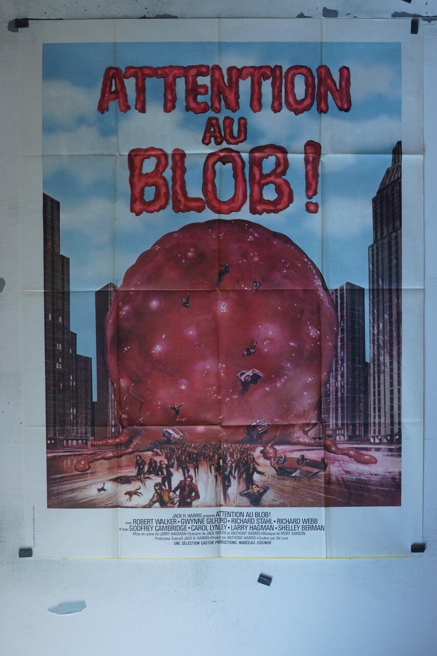 ATTENTION AU BLOB POSTER ORIGINAL 120x160 ROBERT WALKER