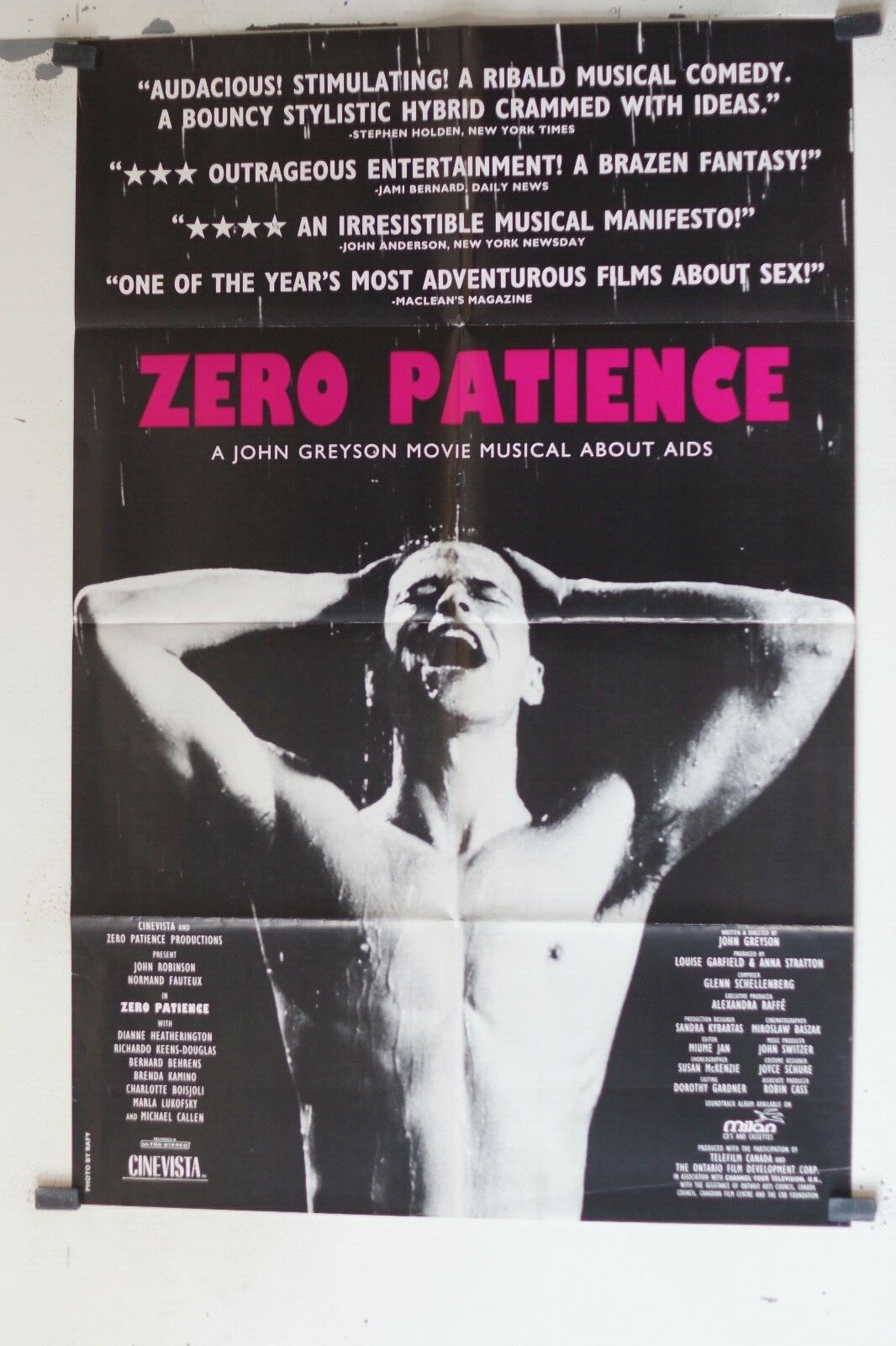 ZERO PATIENCE movie poster ORIGINAL (69x103), John Greyson, John Robinson
