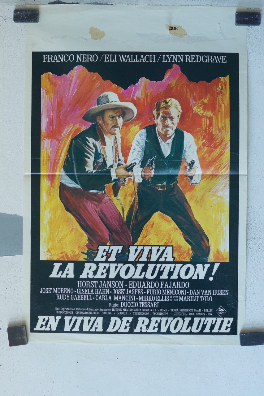 ET VIVA LA RÉVOLUTION (BELGE), 1971 MOVIE POSTER ORIGINAL 37X54 FRANCO NERO,
