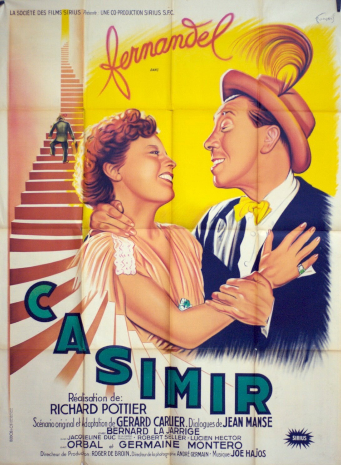 CASIMIR MOVIE POSTER ORIGINAL (120x160) FERNANDEL
