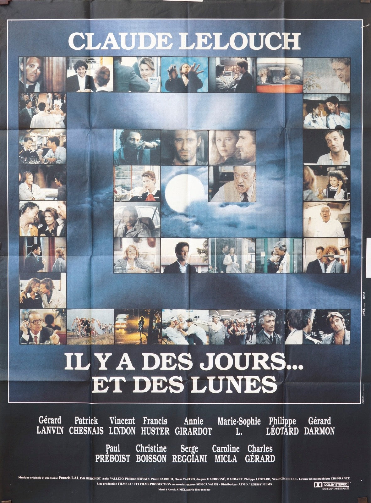IL Y’A DES JOURS ET DES NUITS … ADRIENNE BARBEAU MOVIE POSTER ORIGINAL 120x160
