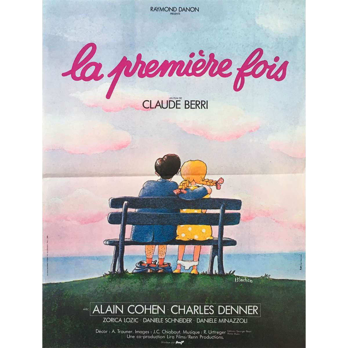 PREMIERE FOIS (LA) MOVIE POSTER ORIGINAL 120x160 Alain Cohen, Charles Denner