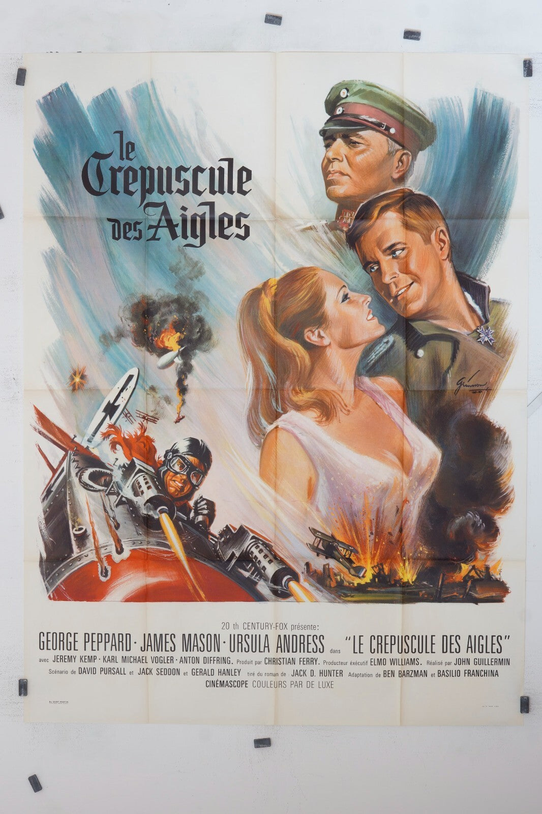 LE CRÉPUSCULE DES AIGLES GEROGE PEPPARD MOVIE POSTER ORIGINAL 120x160
