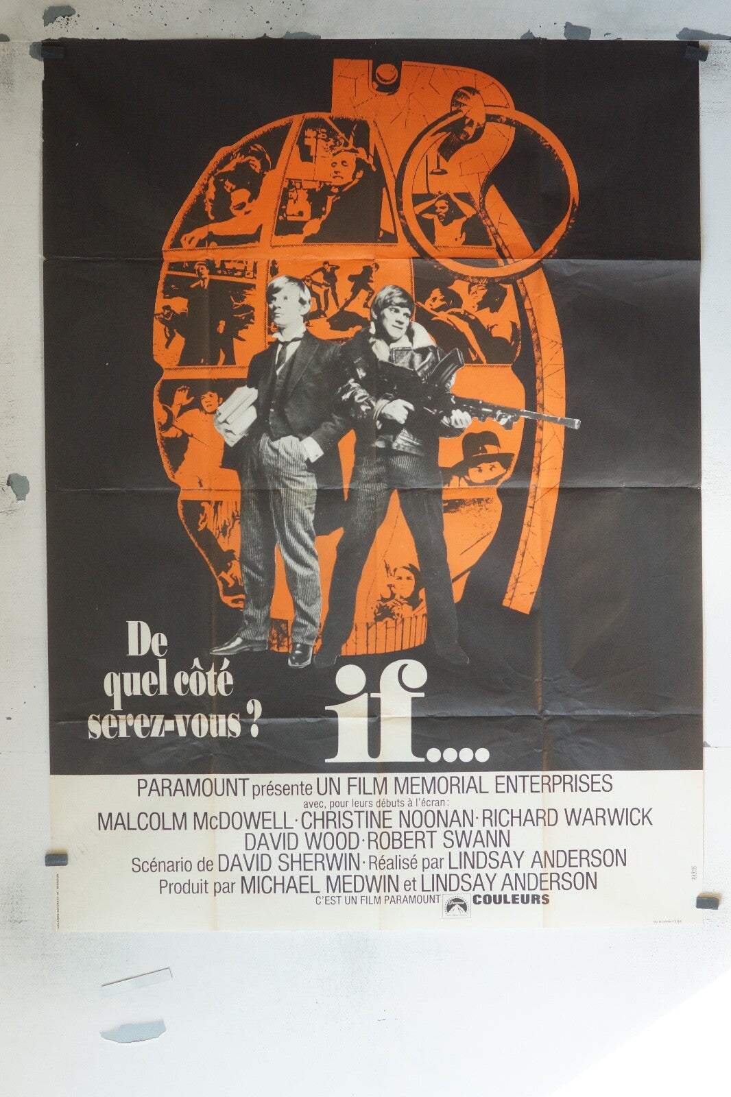 IF…DE QUEL CÔTÉ SEREZ-VOUS ? MOVIE POSTER ORIGINAL 120x160 MALCOLM MAC DOWELL