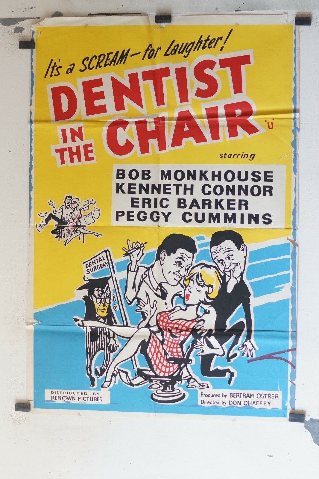 DENTIST IN THE CHAIR ORIGINAL POSTER (69x103), Don Chaffey, Bob Monkhouse