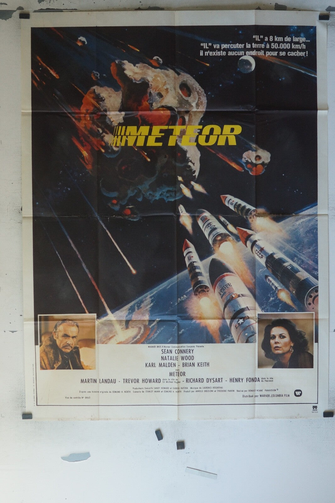 METEOR MOVIE POSTER ORIGINAL 120x160 SEAN CONNERY
