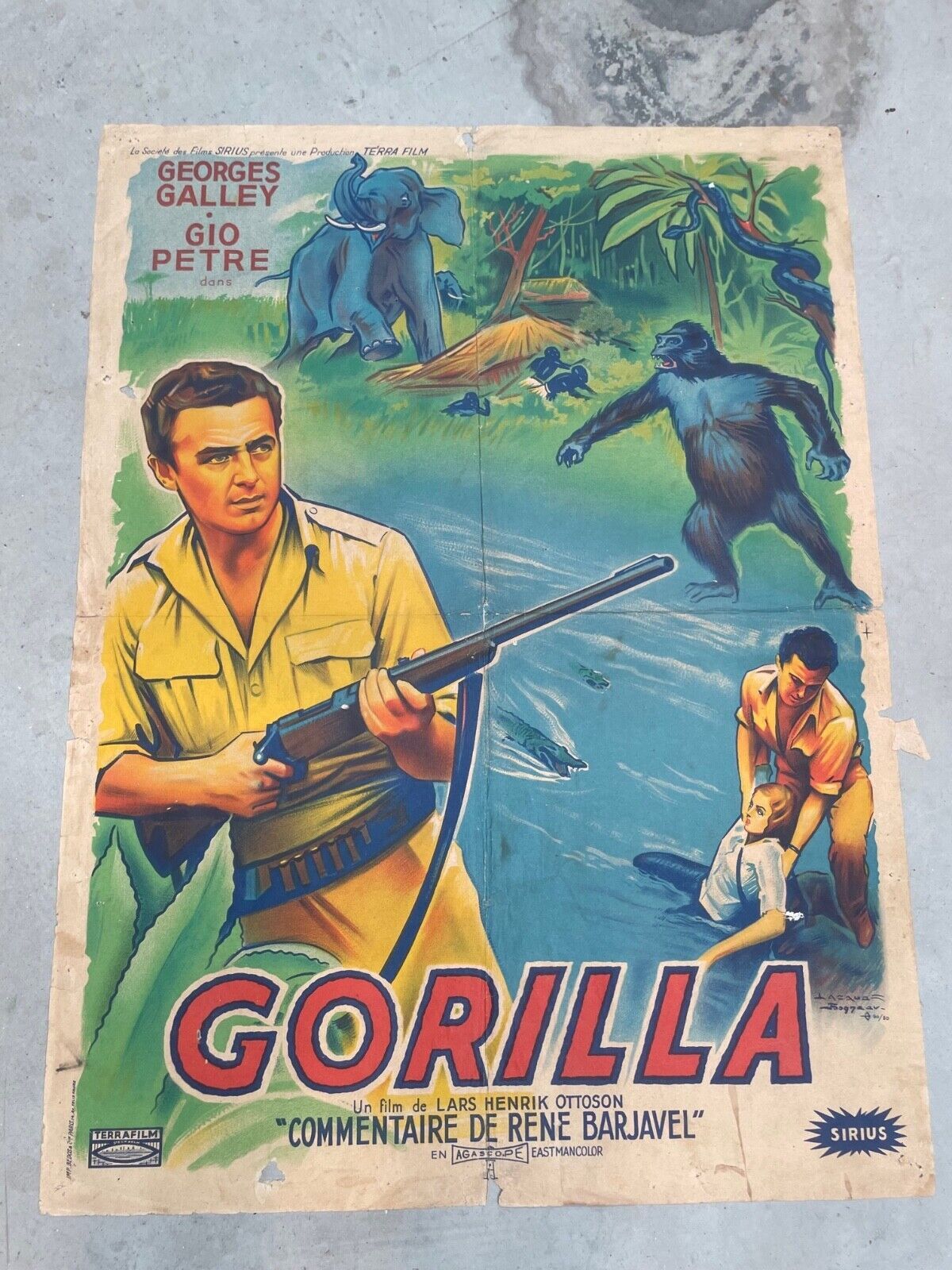 GORILLA MOVIE POSTER ORIGINAL (60X80) GEORGE GALLEY