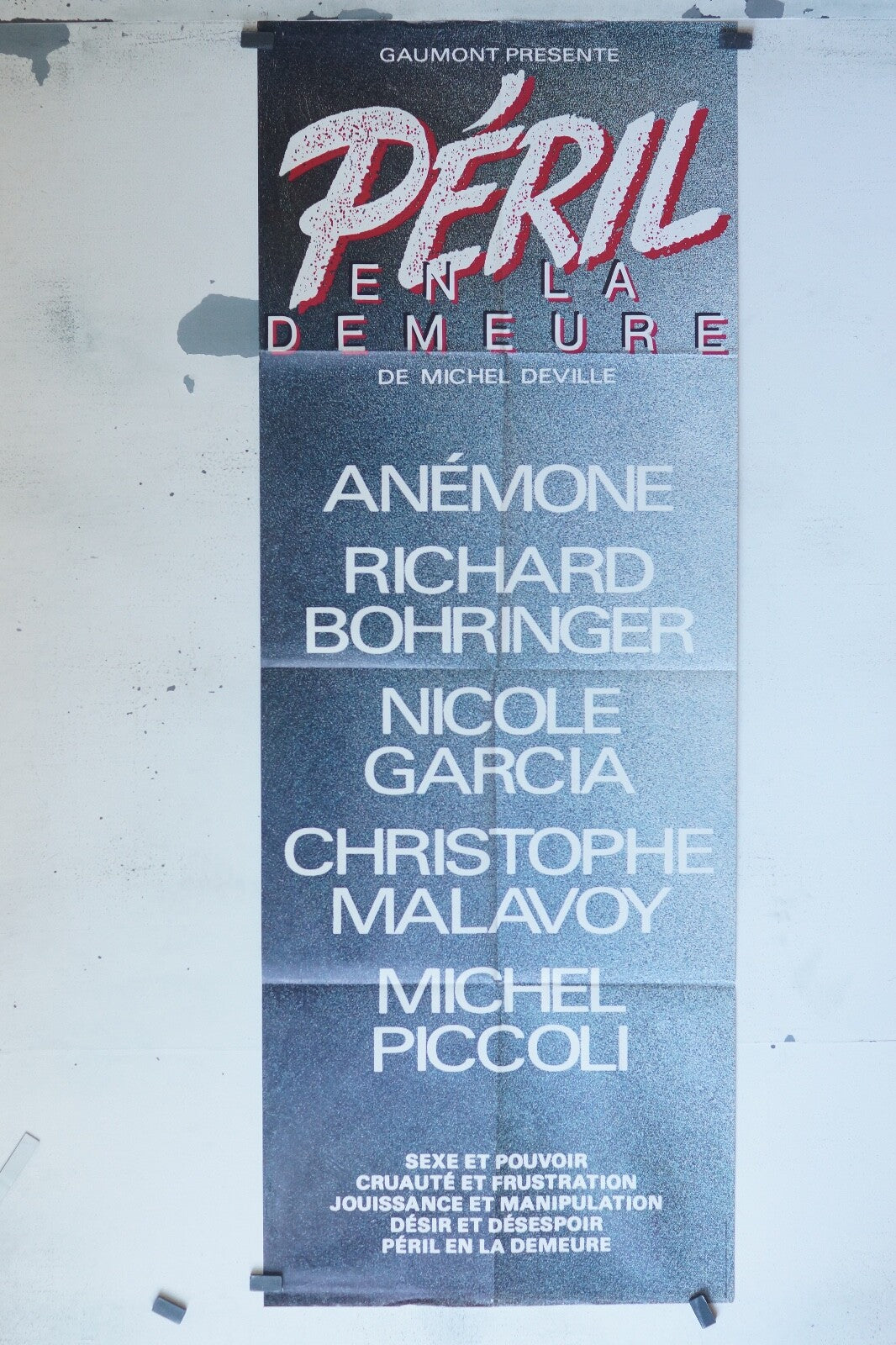 PÉRIL EN LA DEMEURE MOVIE POSTER ORIGINAL 60x160 ANÉMONE