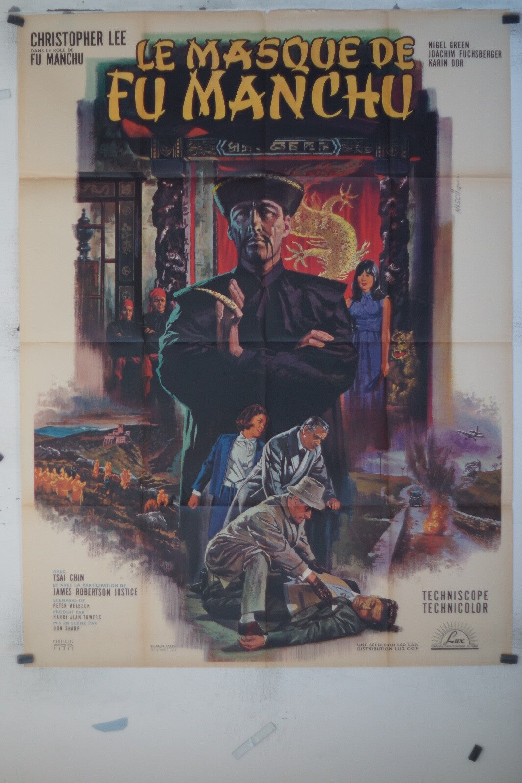 MASQUE DE FU MANCHU (LE) MOVIE POSTER ORIGINAL 120x160, Christopher Lee